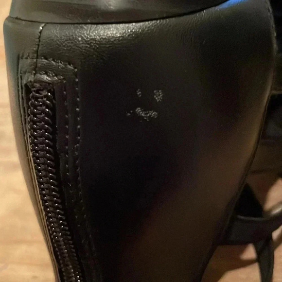 Liz Claiborne Black gold Women's heels mobwife cocktail evening 9W - Picture 6 of 8